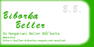 biborka beller business card